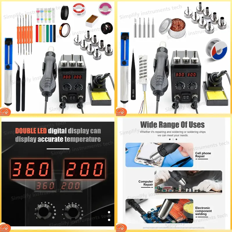 Stazione di Saldatura 8586D 2  - 2 In 1 Soldering Rework Station 750W recensione e prezzo