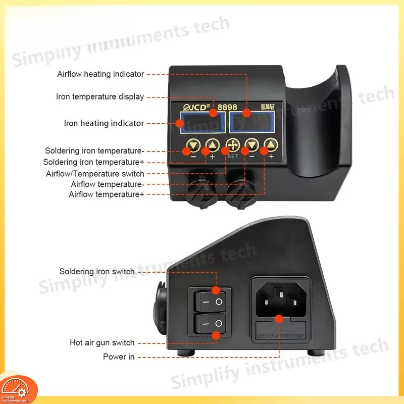 Stazione di Saldatura 8898 750 - 2 In 1 Soldering Rework Station 750W recensione e prezzo